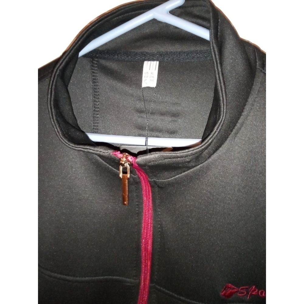 TBY: Travelling With You Black/Maroon Sport Zip Pocketed Performance Jacket XL - Picture 4 of 11